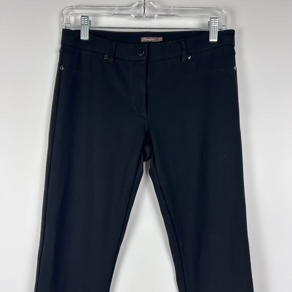 J McLaughlin Black Stretch Knit High Waist Straight Leg Jeans Pants Womens Sz 4 - Picture 4 of 11